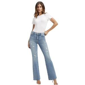 GOOD AMERICAN Good Classic Boot Jeans Size 0/25 Indigo046 gc062t $169 NEW